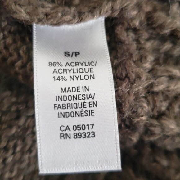 ROOTS Knit moss green/brown cowlick sweater/top Size  Small - Picture 9 of 11